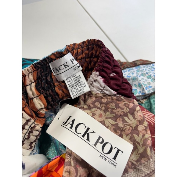 Jack pot new york Silk Dress Halter Neck Colorful Boho Hippie Festival Unique - Picture 9 of 9